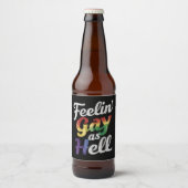 Homo voelen als hel holebi trots bier etiket (Voorkant)