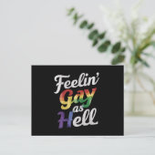 Homo voelen als hel holebi trots briefkaart (Staand voorkant)