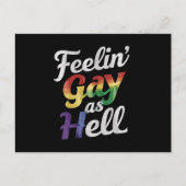 Homo voelen als hel holebi trots briefkaart (Voorkant)