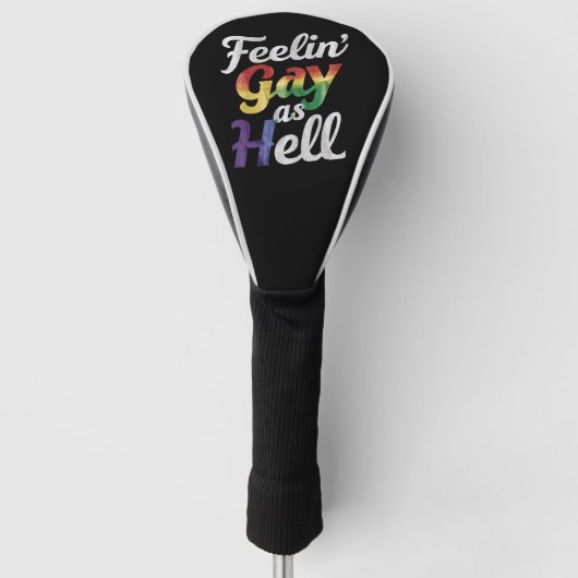 Homo voelen als hel holebi trots golfheadcover (Voorkant)