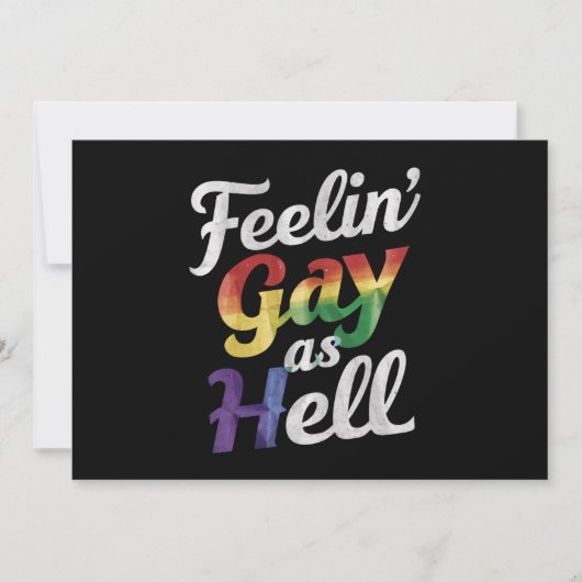 Homo voelen als hel holebi trots kaart (Voorkant)
