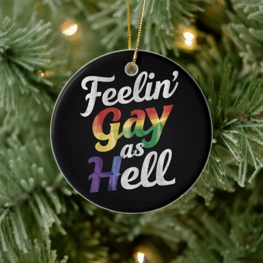 Homo voelen als hel holebi trots keramisch ornament (Boom)