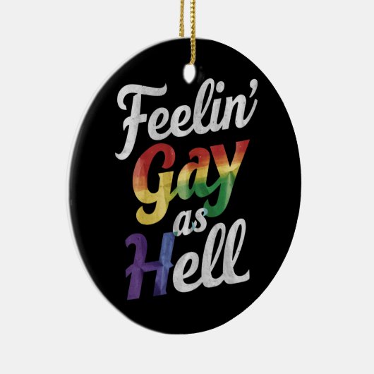 Homo voelen als hel holebi trots keramisch ornament (Rechts)