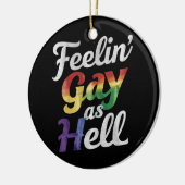 Homo voelen als hel holebi trots keramisch ornament (Links)