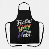 Homo voelen als hel holebi trots schort (Voorkant)