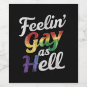 Homo voelen als hel holebi trots wijn etiket (Enkel label)