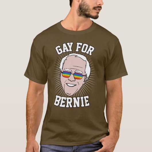 Homo voor Bernie - Pride T-shirt (Voorkant)