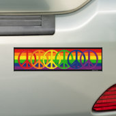 Homo Vredesbumpersticker Bumpersticker (Op auto)