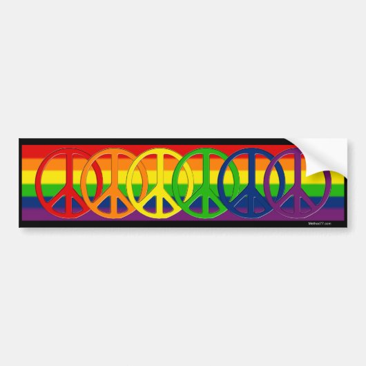 Homo Vredesbumpersticker Bumpersticker (Voorkant)