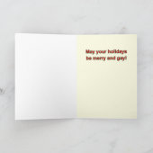 homo x-mas feestdagen kaart (Binnen)