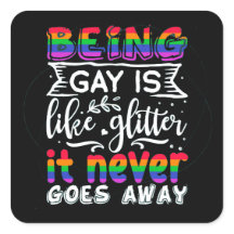 Homo zijn is als een glitter lgbt-Sticker