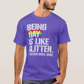 Homo zijn is als Glitter T-shirt (Voorkant)