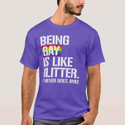 Homo zijn is als Glitter T-shirt (Voorkant)