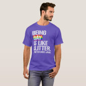 Homo zijn is als Glitter T-shirt (Voorkant volledig)