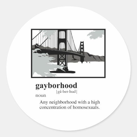 HOMOBUITENWijk Ronde Sticker (Voorkant)