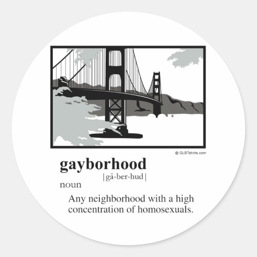 HOMOBUURT RONDE STICKER (Voorkant)