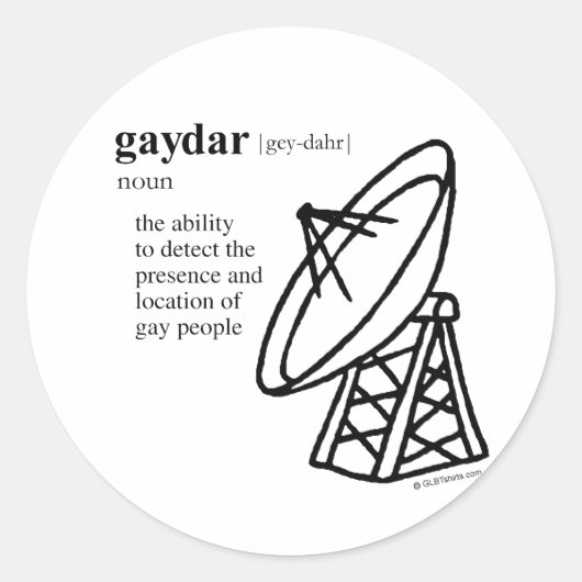 HOMODAR RONDE STICKER (Voorkant)