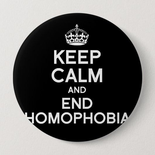 HOMOFOBIA BEWAREN EN BEWAREN RONDE BUTTON 4,0 CM (Voorkant)