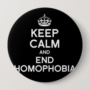 HOMOFOBIA BEWAREN EN BEWAREN RONDE BUTTON 4,0 CM