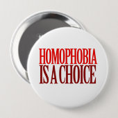 HOMOFOBIA IS EEN KEUZE RONDE BUTTON 4,0 CM (Voorkant /achterkant)