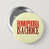 HOMOFOBIA IS EEN KEUZE RONDE BUTTON 7,6 CM (Voorkant /achterkant)