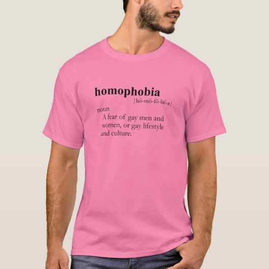 HOMOFOBIA T-SHIRT / Gay Slang T-shirt (Voorkant)