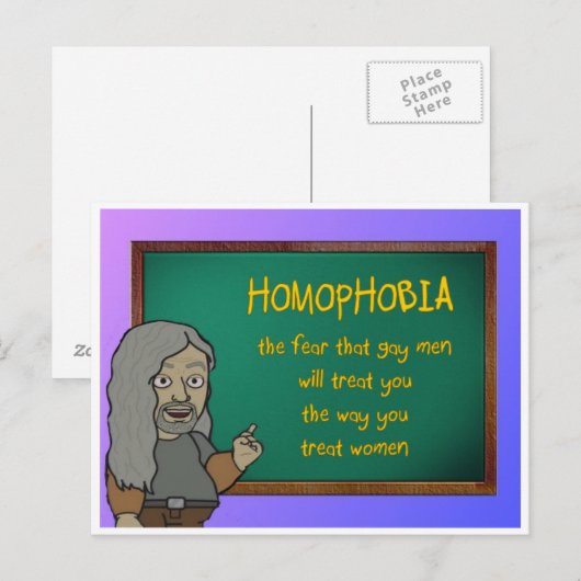 homofobie briefkaart (Voorkant / Achterkant)