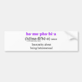 homofobie bumpersticker (Voorkant)