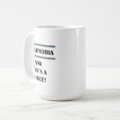 Homofobie....Dat is een keuze! Koffiemok (Voorkant links)