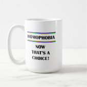 Homofobie....Dat is een keuze! Koffiemok (Links)