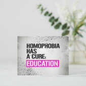 Homofobie heeft een remedie - Onderwijs - LGBTQ re Briefkaart (Staand voorkant)