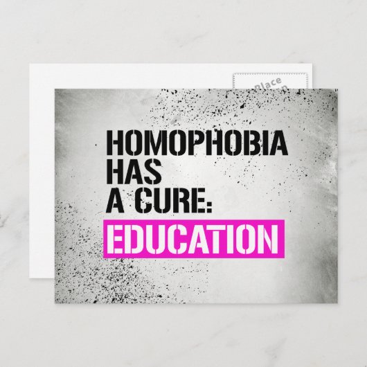 Homofobie heeft een remedie - Onderwijs - LGBTQ re Briefkaart (Voorkant / Achterkant)