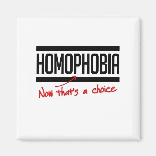 Homofobie is een keuze magneet (Voorkant)