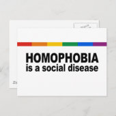 Homofobie is een sociale ziekte briefkaart (Voorkant / Achterkant)