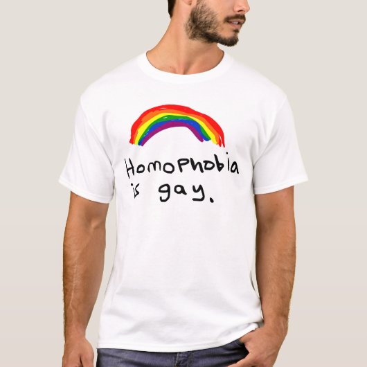 Homofobie is homo t-shirt (Voorkant)