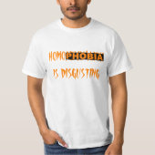 Homofobie is verontrustend t-shirt (Voorkant)