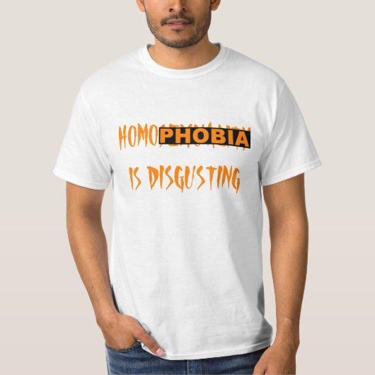 Homofobie is verontrustend t-shirt (Voorkant)
