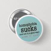 Homofobie Sucks Button (Voorkant /achterkant)