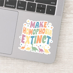Homofobie uitsterven dinosaurustrots LGBTQ Sticker