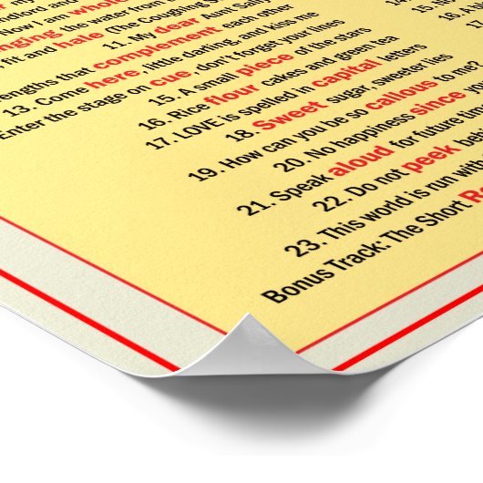 Homofoons Poster (Hoek)