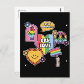 Homogene liefde. Pride dag. LGBT+Pride. Briefkaart (Voorkant / Achterkant)