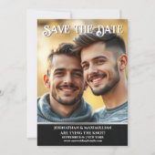 Homohuwelijk aankondiging save the date (Voorkant)