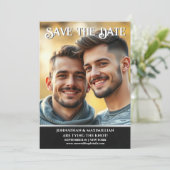Homohuwelijk aankondiging save the date (Staand voorkant)