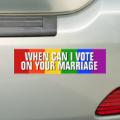 HOMOHUWELIJK BUMPERSTICKER (Op auto)