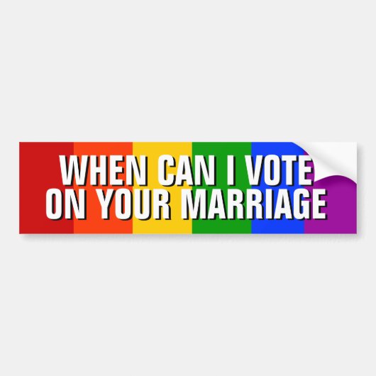 HOMOHUWELIJK BUMPERSTICKER (Voorkant)