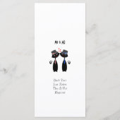 Homohuwelijk Cool Cat Grooms bruiloft Programmakaart (Achterkant)