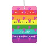 Homohuwelijk LGBTQ Bruiloft Dank u Luchtverfrisser (Voorkant)