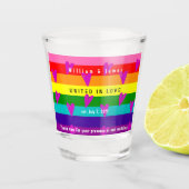 Homohuwelijk LGBTQ Bruiloft Dank u Shot Glas (Voorkant)