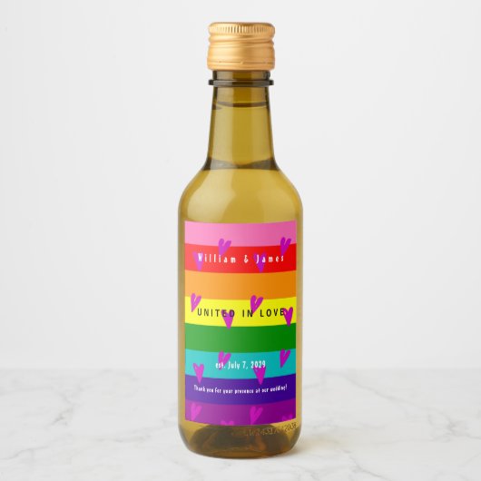 Homohuwelijk LGBTQ Bruiloft Dank u Wijn Etiket (Voorkant)