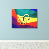 Homohuwelijk op Canvas Afdruk (Insitu (Houten vloer))